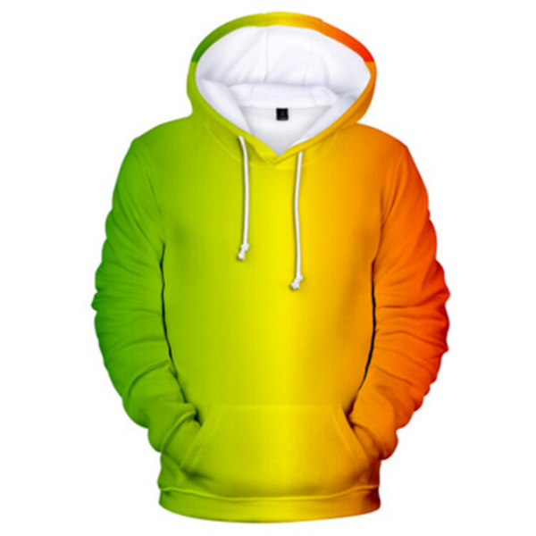 Hoodie dengan Gradasi Warna Monokrom